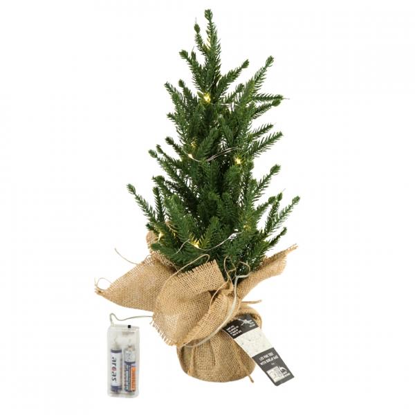 Weihnachtsbaum mit batteriebetriebener LED-Beleuchtung, 43 cm
