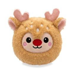 WINTER TRENDS - Plush High-Bounce Reindeer Ball, Ø7 cm