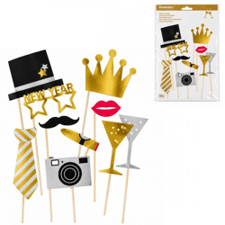 Amscan Foto-Requisiten „Golden Wishes“, 10er-Set