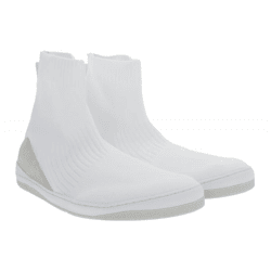 GROUNDIES Customizable Barefoot Shoes: Kobe Women's High-Top Sneakers with TrueSense Sole, Slip-On Shoes GND-180261-02 White