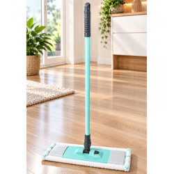 Bodenflachwischer inkl. Wischbezug – Teleskopierbar bis 130 cm Komfortabler Bodenwischer mit 44 cm Wischbreite Flachwischer **B-Ware – 