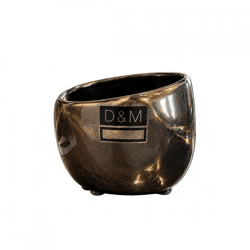 D&M Depot Flower Pot, Bronze-Colored, 6.5 cm