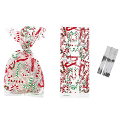 Gebäcktüte, Zuckerstangen, 10er Set, ca. 10x24cm 