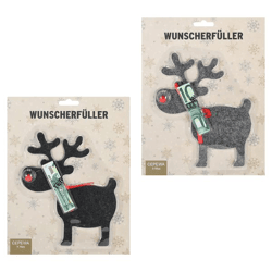 Geldgeschenk Rentier, Filz, 2/s
