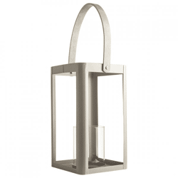 Gusta-Laterne aus Metall, grau, 25 cm