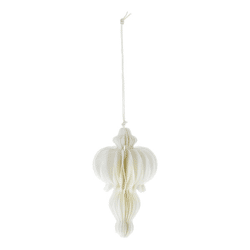 Honeycomb Ornament Hanger, cream, small, approx. 11 cm H