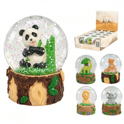 Home Accents sneeuwbol dieren 8,5 cm 5 assorti