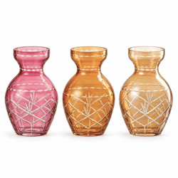 J-Line vaas glas 14,5 cm 3 assorti