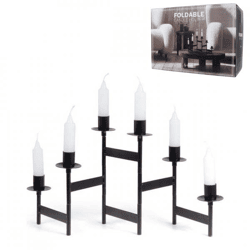 Jens Living klappbarer Kerzenständer, schwarz, 56 cm