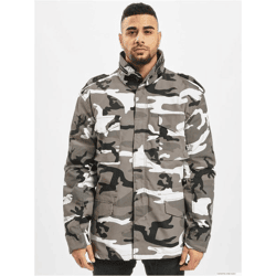 Classic Build Your Brand M65 Men's U.S. Field Jacket with Separate Liner B3108 Urban Camo Gray/Black/White