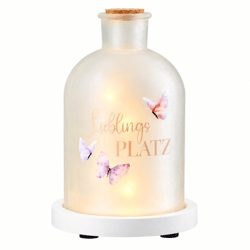 LED-Lampe „Lieblingsplatz“ in Flaschenform, batteriebetrieben, 20 cm