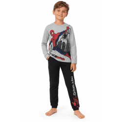 MARVEL Spider-Man Kinder-Pyjama im 2-teiligen Set für Jungen Baumwoll-Schlafanzug-Set im Spider-Man-Design Homewear lange Hose Nachtwäsch