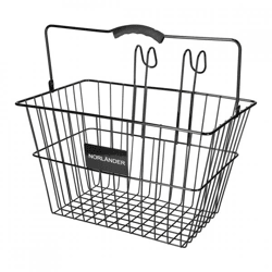 Norlander Metal Bike Basket, Black, 39.5 cm