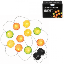 Out of the Blue LED-Lichterkette „Fruit“, batteriebetrieben, IP44, 160 cm