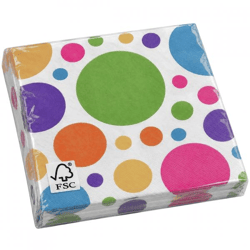 Servietten „Dots“, 33 x 33 cm, 2-lagig, 20 Stück