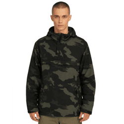 Stylische wasserabweisende Brandit Herren Windbreaker-Jacke mit Fleecefutter, Kapuze & Kordelzug 3001 Darkcamo 