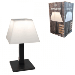 Svenska Living Solar-Tischlampe LED schwarz/weiß 28 cm