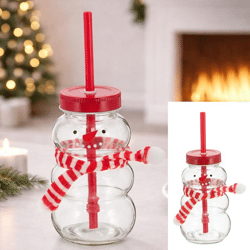 Drinking Glass, Snowman, approx. 260 ml