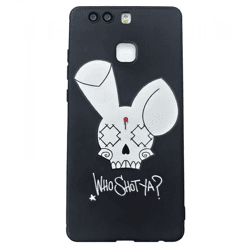 WHO SHOT YA? Bunny Logo Huawei Handyhülle schwarz P9