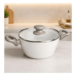 Aluminium Kochtopf mit Glasdeckel 20 cm Fleisch-Topf, ILAG Non Stick Swiss Technology **B-Ware – geprüft & funktionell einwandfrei** in 