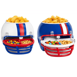 American Football Snack Helm Football – 4-teiliges Snackschalen-Set für Chips, Dips & Süßigkeiten sei vorbereitet auf den Super Bowl 2