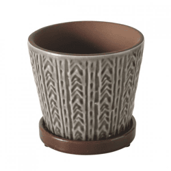 Boltze bloempot Farmy bruin/grijs 10,5 cm