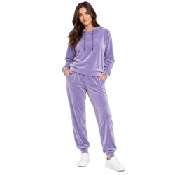 Damen Nicki-Hose weiche Lounge-Hose mit Hosentaschen für bequeme Tage - Jogginghose in Lila
