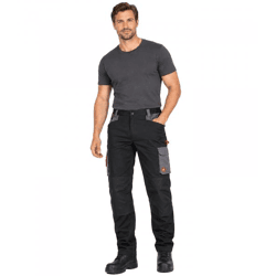 Einhell Professional Workwear Herren Thermo Arbeitshose mit Hammerschlaufe, Praktische Taschen, Teilelastischer Bund & Knieaufsätze in Sch