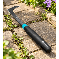 GARDENA Fugenkratzer mit rutschhemmender Griffoberfläche Unkrautkratzer Garten-Wekzeug ca. 34 × 7 × 4 cm **B-Ware – geprüft** Grau