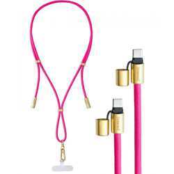 Intenso Cell Phone Lanyard with Charging and Data Cable: 2x USB-C, up to 1.65 meters, fast charging up to 60 watts **B-Grade – tested & fully functional