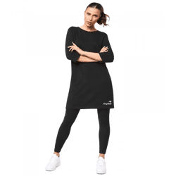 KangaROOS Damen Long-Sweatshirt – sportiver Sweatshirt mit legerer Passform – Bequemes Damen-Oberteil in Schwarz