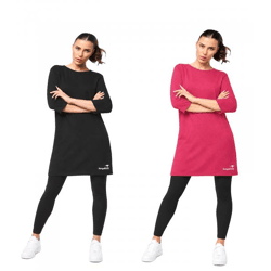 KangaROOS Damen Long-Sweatshirt – sportiver Sweatshirt mit legerer Passform – Bequemes Damen-Oberteil in Rosa oder Schwarz