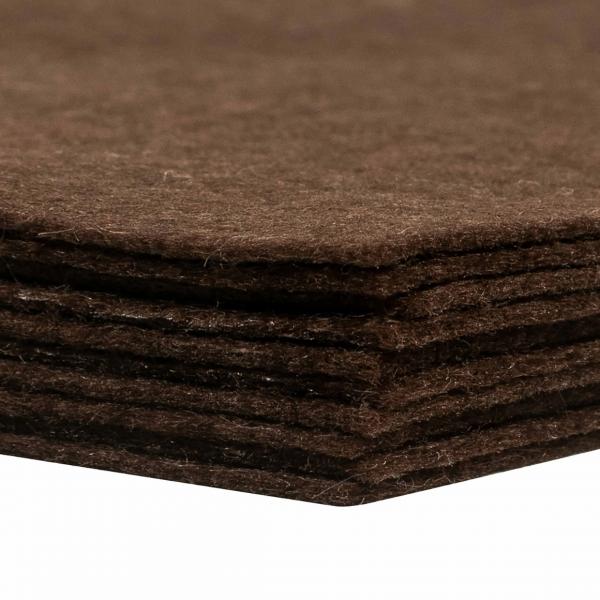 Bastelfilz, dunkelbraun, 20 x 30 cm, 10er-Set