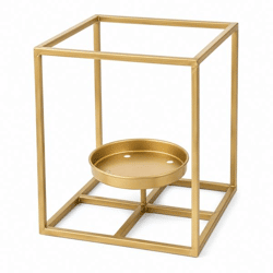 Laterne aus Metall, goldfarben, 25 cm