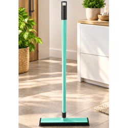 Praktischer Gummibesen – Bodenbesen für Tierhaare, Staub & Schmutz ca. 85 cm **B-Ware – geprüft** Türkis