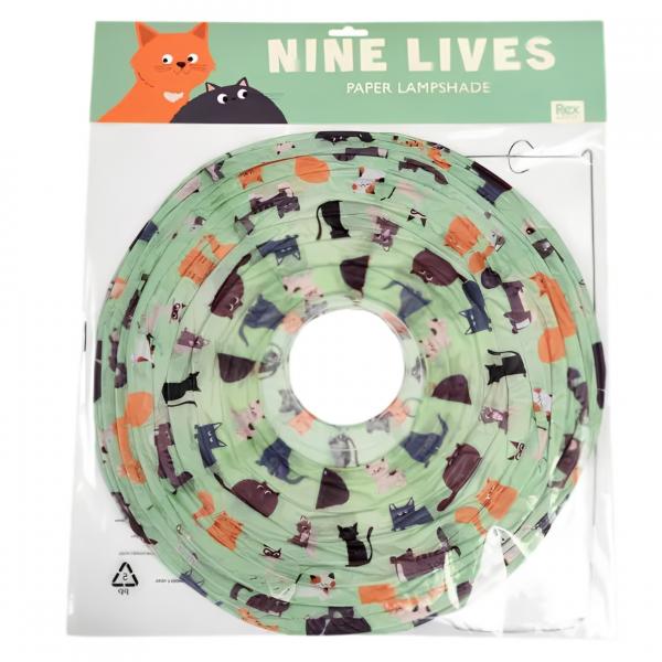 Rex London Laterne „Nine Lives“ aus Papier, 40 cm