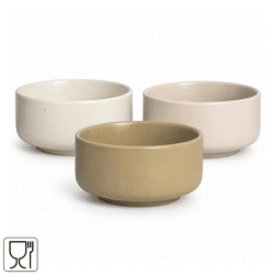 Schale „Sunday“ naturfarben, 10 cm, 3er-Set