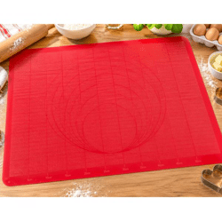 Silikon-Arbeitsmatte ca. 58 x 48 cm mit Maßeinteilung – Antihaft-Backmatte & Teigunterlage zum Backen und Ausrollen **B-Ware – geprüf
