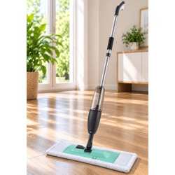 Sprühwischer inklusive Wischbezug 120 cm lang, 500 ml Wassertank, 360° Gelenk & 44 cm Wischbreite **B-Ware – geprüft** in Grau/Blau