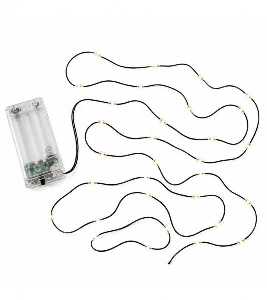 Stimmungsvolle LICHTMOMENTE LED-Draht Lichterkette mit Timerfunktion 2,4 Meter 20 LEDs warmwei&szlig;e Mikro-LED-L&auml;mpchen 9844845 Gr&uuml;n