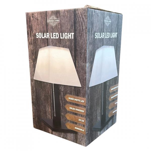 Svenska Living Solar-Tischlampe LED schwarz/weiß 28 cm