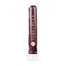 TubeLaces White Flat Schnürsenkel burgundy