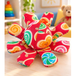 woltu Oktopus-Sandsack-Spielzeug ca. 17 cm – Lustiges Kraken-Spielzeug für Kinder zum Spaßhaben  **B-Ware – geprüft** Rot/Bunt