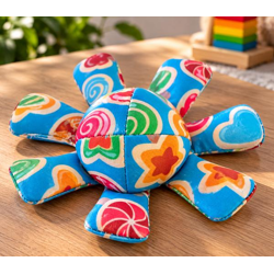 woltu Oktopus-Sandsack-Spielzeug ca. 17 cm – Lustiges Kraken-Spielzeug für Kinder zum Spaßhaben  **B-Ware – geprüft** Blau/Bunt