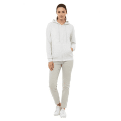 ZWILLINGSHERZ Damen Sweat-Jacke mit Kapuze Zip-Hoodie mit Taschen 46094-3 Grau