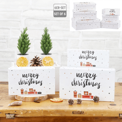 Boxenset, Weihnachtsgeschenke, rechteckig, 6er Set