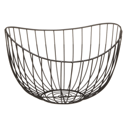Deko Korb Wave, schwarz, klein, ca.26x24cm