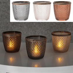 Windlicht Oriental, Dots, 3/s, groß, 9cmD
