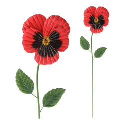 Gartenstecker Mohnblume, L, ca.21x100cm