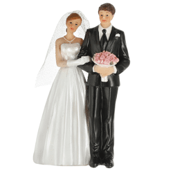 Figur Hochzeitspaar, groß, ca. 8x13cm